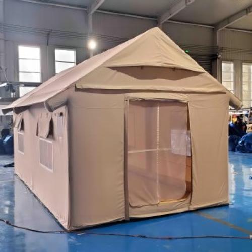 Factory Custom Multi Persons Large Luxury Camping Tent Air Family Outdoor Inflatable House Tent House Inflatable Tent Camping